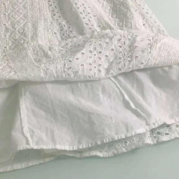 Vintage LRL Lauren Ralph Lauren white eyelet cotton fit and flare dress SZ 6 NWT - Picture 10 of 13